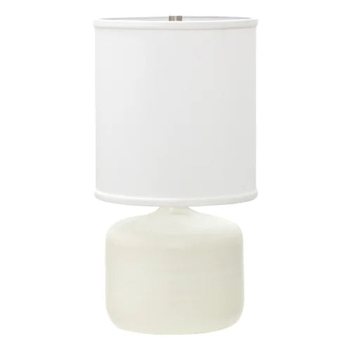 House of Troy Scatchard Stoneware 19.5" White Matte Table Lamp