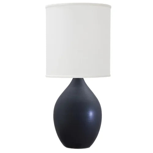 House of Troy Scatchard Stoneware 20.5" Black Table Lamp