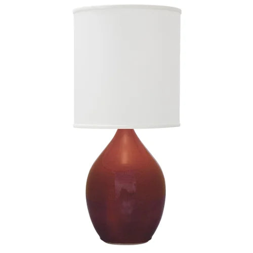 House of Troy Scatchard Stoneware 20.5" Copper Red Table Lamp
