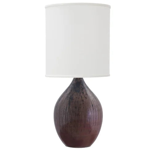 House of Troy Scatchard Stoneware 20.5" Decorated Red Table Lamp