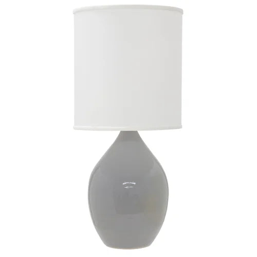 House of Troy Scatchard Stoneware 20.5" Gray Gloss Table Lamp