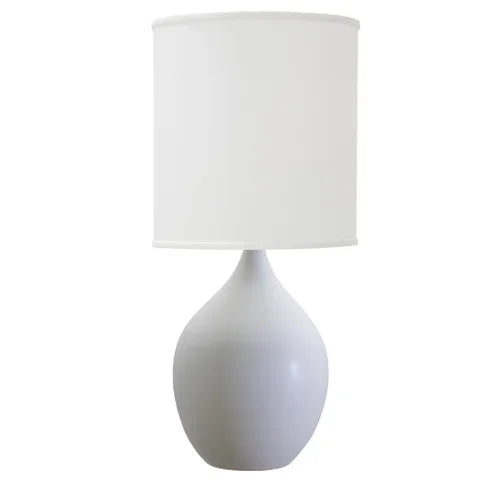 House of Troy Scatchard Stoneware 20.5" White Matte Table Lamp