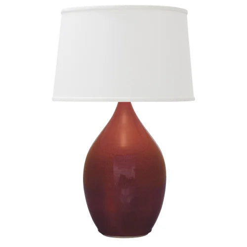 House of Troy Scatchard Stoneware 21" Copper Red Table Lamp