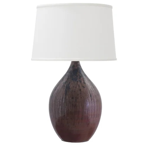 House of Troy Scatchard Stoneware 21" Decorated Red Table Lamp