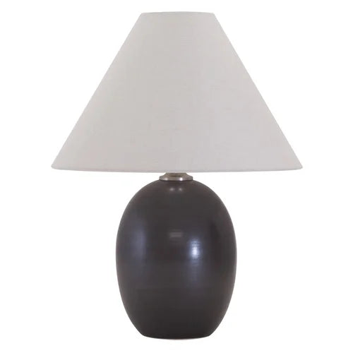 House of Troy Scatchard Stoneware 22.5" Black Matte Table Lamp