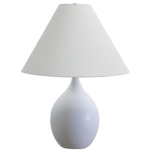 House of Troy Scatchard Stoneware 22.5" GS300-White Matte Table Lamp