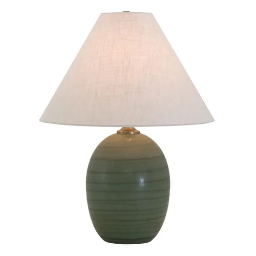 House of Troy Scatchard Stoneware 22.5" Green Matte Table Lamp