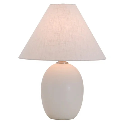 House of Troy Scatchard Stoneware 22.5" White Matte Table Lamp