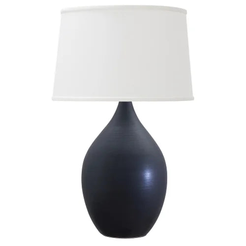 House of Troy Scatchard Stoneware 24.5" Black Table Lamp