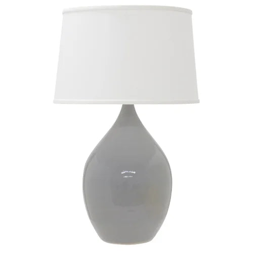 House of Troy Scatchard Stoneware 24.5" Gray Gloss Table Lamp