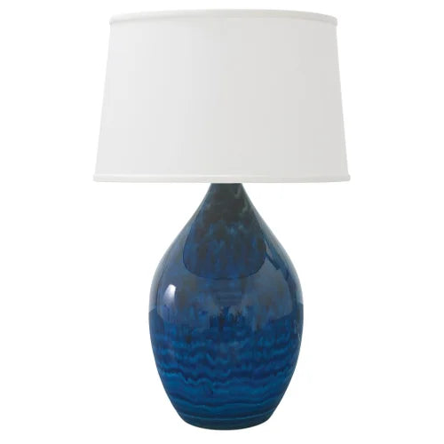 House of Troy Scatchard Stoneware 24.5" Midnight Blue Table Lamp