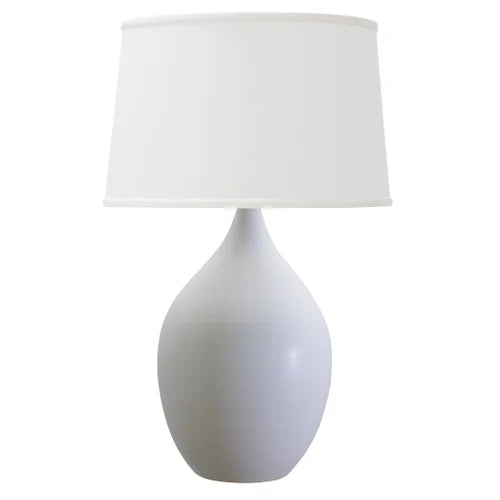 House of Troy Scatchard Stoneware 24.5" White Matte Table Lamp