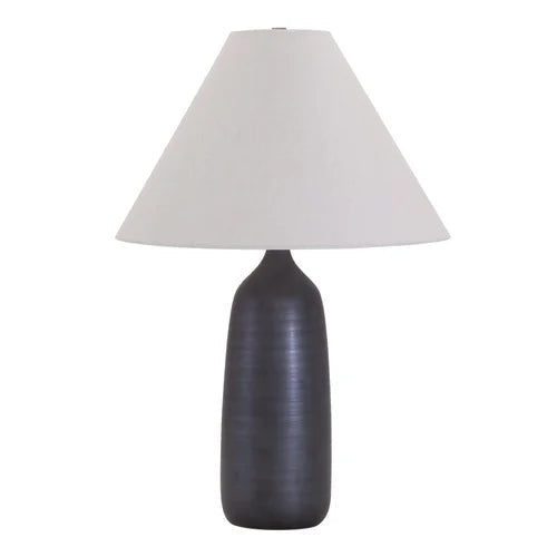House of Troy Scatchard Stoneware 25" Black Matte Table Lamp