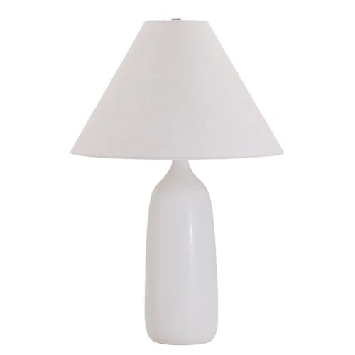 House of Troy Scatchard Stoneware 25" White Matte Table Lamp