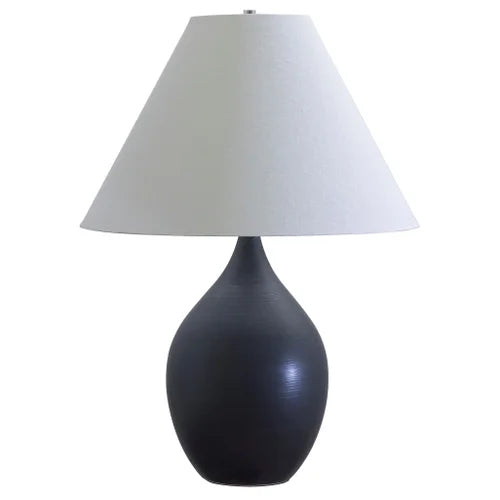 House of Troy Scatchard Stoneware 28" Black Table Lamp