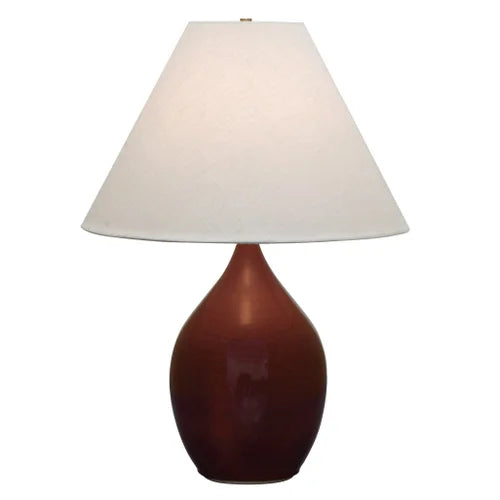 House of Troy Scatchard Stoneware 28" Copper Red Table Lamp