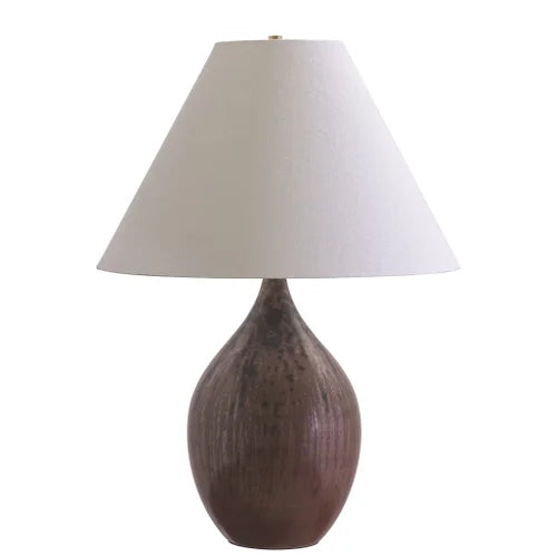 House of Troy Scatchard Stoneware 28" Decorated Red Table Lamp