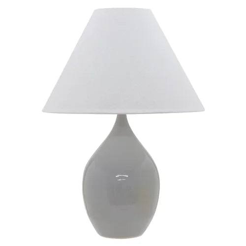 House of Troy Scatchard Stoneware 28" Gray Gloss Table Lamp