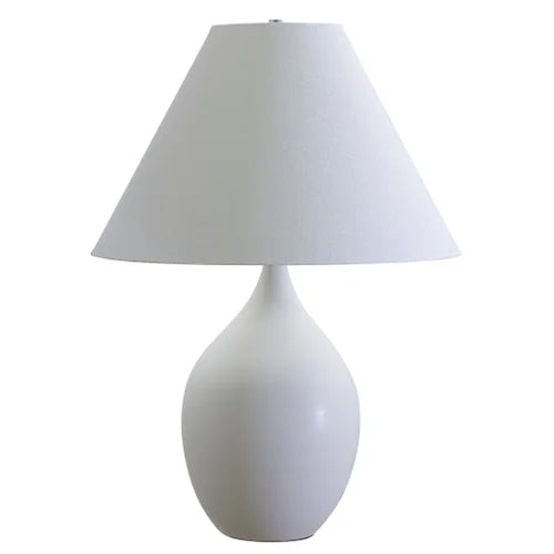 House of Troy Scatchard Stoneware 28" White Matte Table Lamp