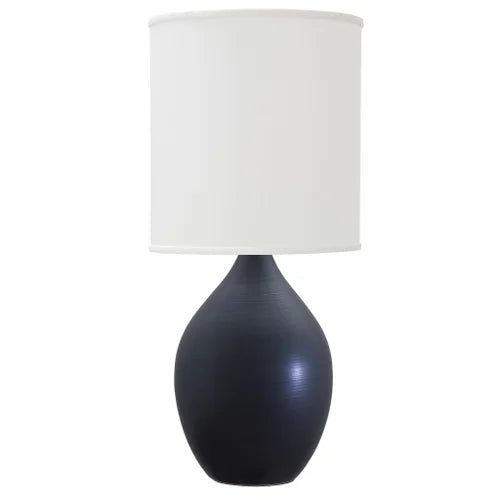 House of Troy Scatchard Stoneware 30" Black Table Lamp
