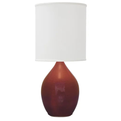 House of Troy Scatchard Stoneware 30" Copper Red Table Lamp