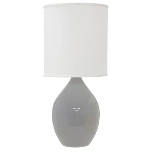 House of Troy Scatchard Stoneware 30" Gray Gloss Table Lamp