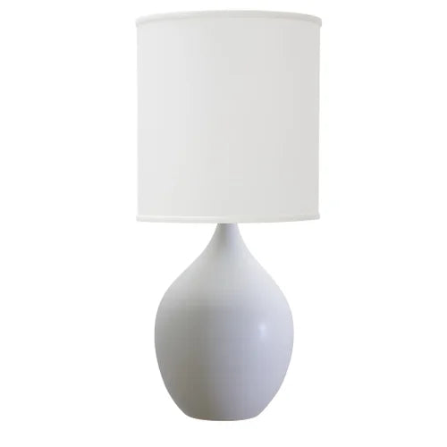 House of Troy Scatchard Stoneware 30" White Matte Table Lamp