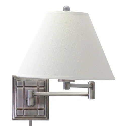 House of Troy Swing Arm Antique Silver Wall Lamp WS750-AS