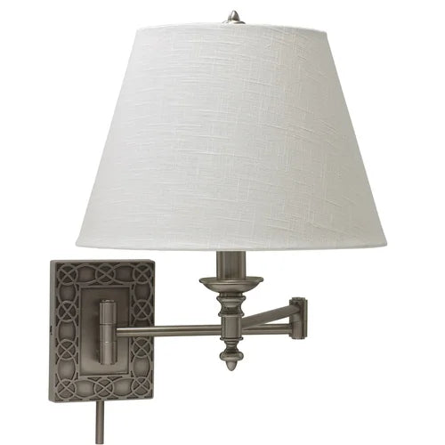 House of Troy Swing Arm Antique Silver Wall Lamp WS763-AS
