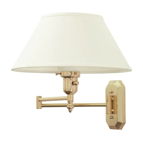 House of Troy Swing Arm Polished Brass Wall Lamp WS-704