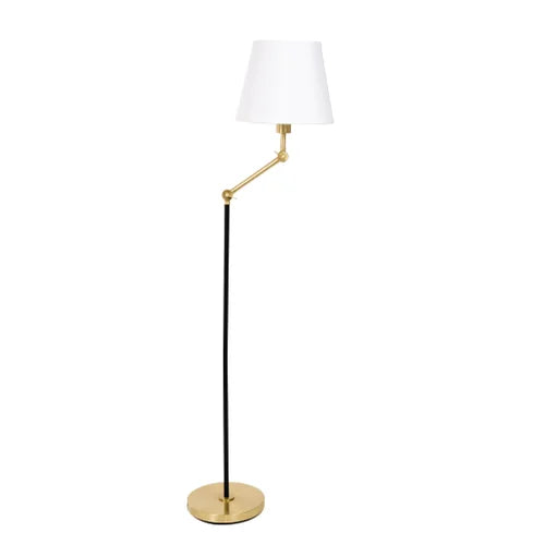 House of Troy Taylor Black and Brushed Brass Floor Lamp