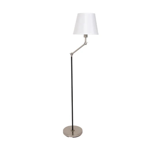 House of Troy Taylor Black and Satin Nickel Floor Lamp