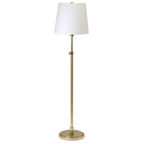 House of Troy Townhouse Adjustable Raw Brass Floor Lamp