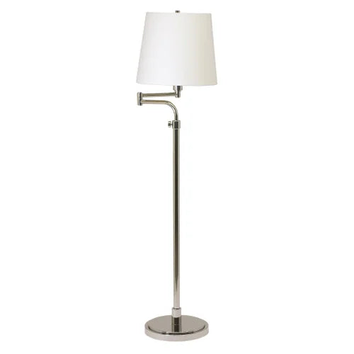 House of Troy Townhouse Adjustable Swing Arm Polished Nickel Floor Lamp