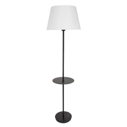 House of Troy Vernon 3-Bulb with Table Black Floor Lamp