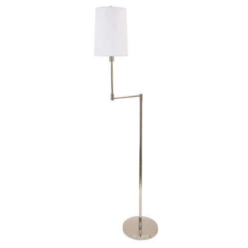 House of Troy Wolcott Polished Nickel Floor Lamp