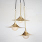 Intueri Light Bullarum 10" x 10" x (12" / 18") Brass or Copper Chandelier With Hand-Blowen Glass