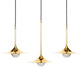 Intueri Light Bullarum 10" x 10" x (12" / 18") Brass or Copper Chandelier With Hand-Blowen Glass