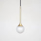 Intueri Light Bullarum 12" x 4" x (max 79") Brass or Copper Chandelier With Hand-Blowen Glass
