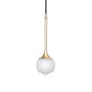 Intueri Light Bullarum 12" x 4" x (max 79") Brass or Copper Chandelier With Hand-Blowen Glass