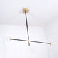 Intueri Light Bullarum 45" X 4" Brass or Copper Chandelier With Hand-Blowen Glass
