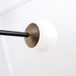 Intueri Light Bullarum 45" X 4" Brass or Copper Chandelier With Hand-Blowen Glass