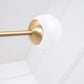 Intueri Light Bullarum 46" x 4" x (32" - 41") Brass or Copper Chandelier With Hand-Blowen Glass