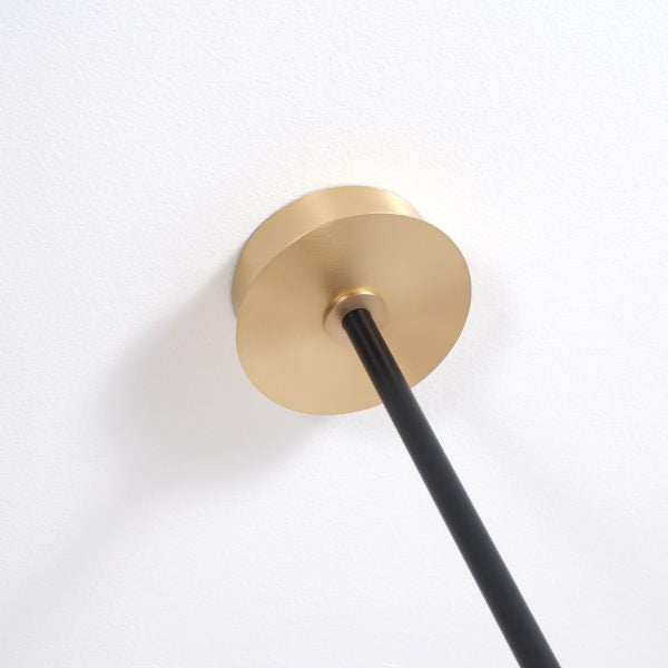 Intueri Light Bullarum 46" x 4" x (32" - 41") Brass or Copper Chandelier With Hand-Blowen Glass