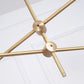 Intueri Light Bullarum 49" x 4" x (23" - 32") Brass or Copper Chandelier With Hand-Blowen Glass