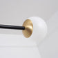 Intueri Light Bullarum 49" x 4" x (23" - 32") Brass or Copper Chandelier With Hand-Blowen Glass