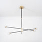Intueri Light Bullarum 49" x 4" x (23" - 32") Brass or Copper Chandelier With Hand-Blowen Glass