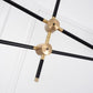 Intueri Light Bullarum 49" x 4" x (23" - 32") Brass or Copper Chandelier With Hand-Blowen Glass