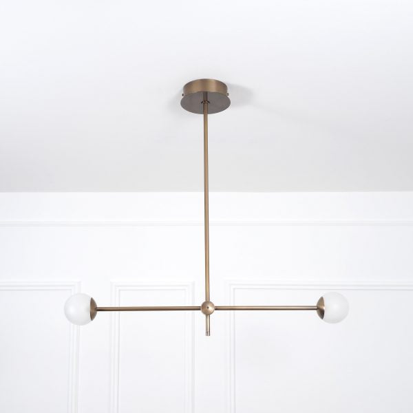 Intueri Light Bullarum Pure TS2 31" x 5" Brass Body, Glass Sphere