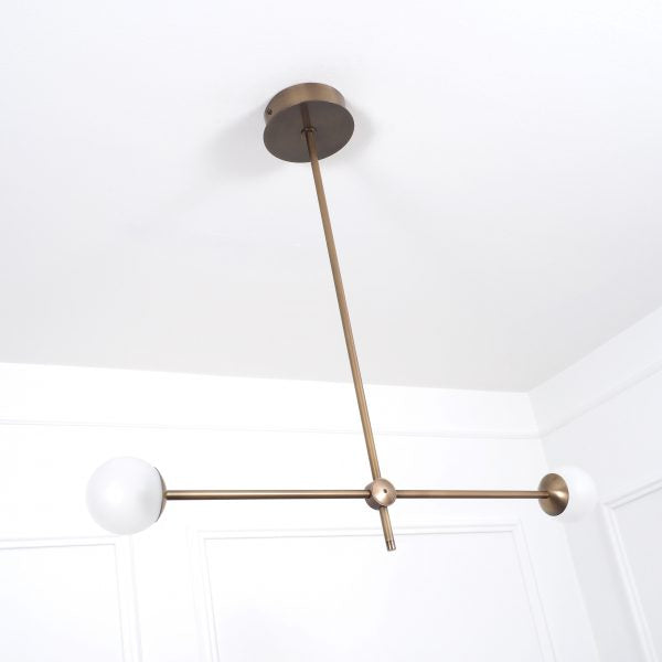 Intueri Light Bullarum Pure TS2 31" x 5" Brass Body, Glass Sphere